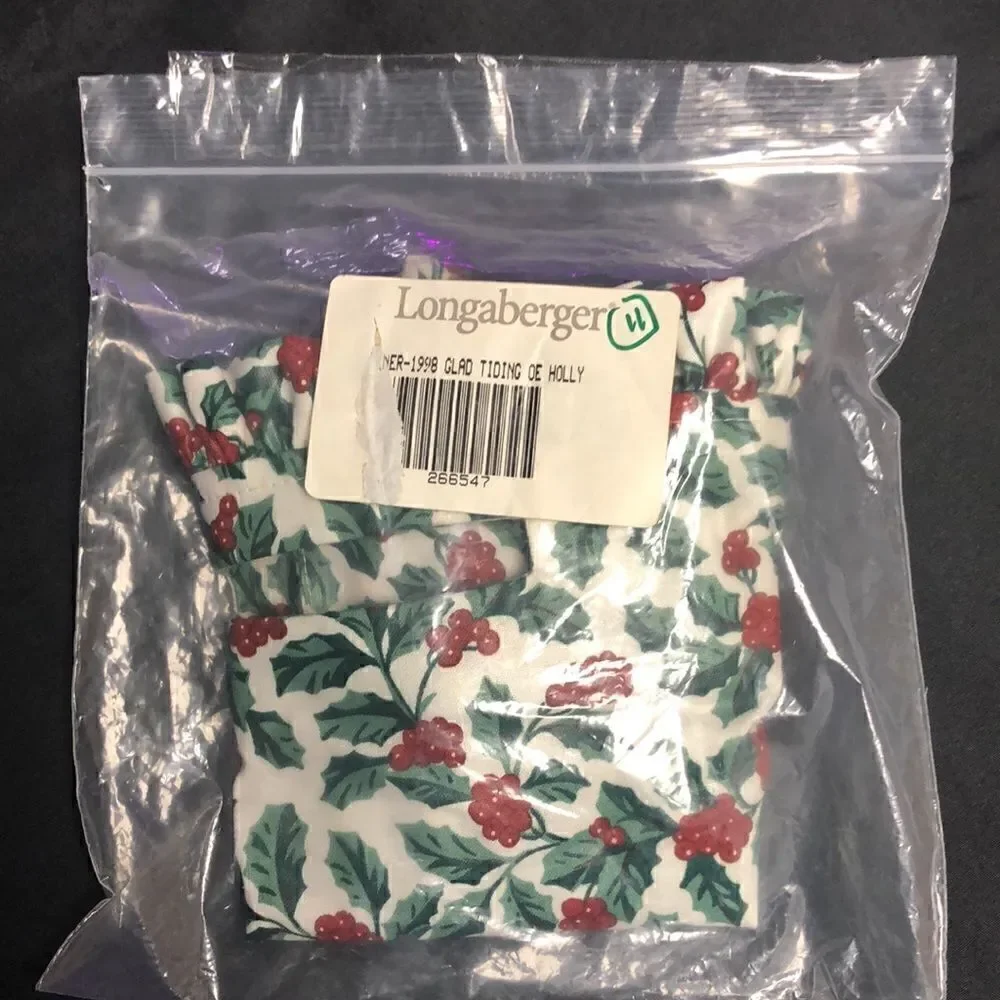 Longaberger Traditional Holly 1998 Glad Tidings SU liner